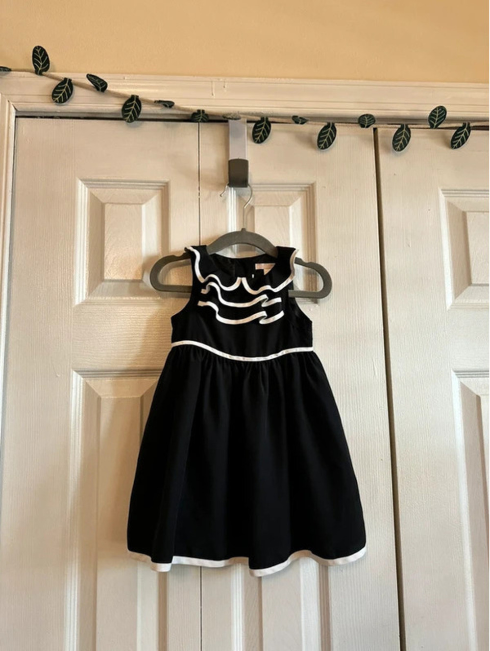 Janie and Jack black and white dress, size 6-12 months